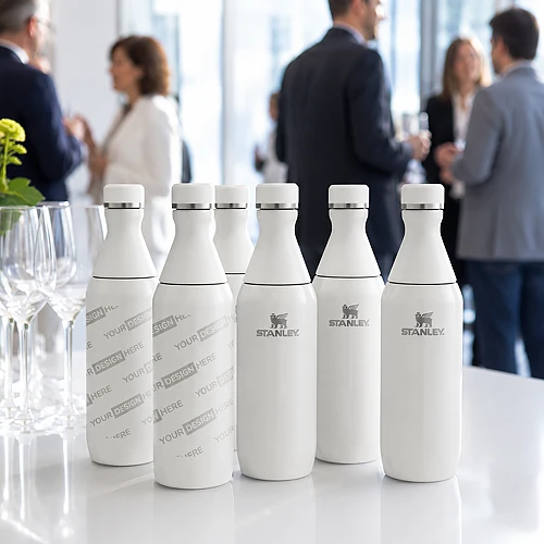Exemple de gourdes personnalisées pour un projet client