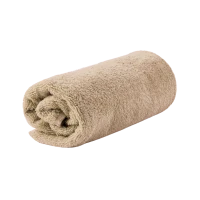 Eco-friendly towel made from organic cotton with printed branding