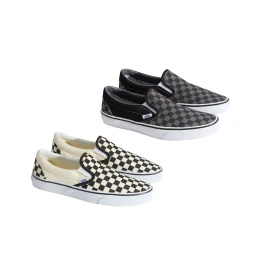 Scarpe Vans senza lacci | Tela | Motivo a scacchi | Colletto imbottito