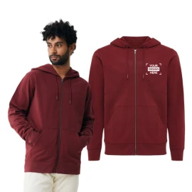 Veste à capuche zippée Iqoniq | Coton recyclé et biologique 340g/m² | Unisexe | Avec capuche et intérieur en polaire