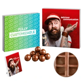 Mini calendrier de l'Avent | Papier | 24 chocolats | Impression en quadrichromie