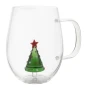 Tasse de Noël | Verre borosilicaté | 550ml | Sapin de Noël tridimensionnel