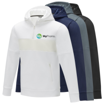 Hoodie | Polyester & Sorona® knit 350 g/m²  | Half zip | For men | Sustainable