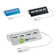 USB-hub | 4 poorten | Aluminium USB-hub | 4 poorten | Aluminium