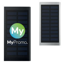 Powerbank | Aluminium | 8000 mAh | Mit Solarpanel Powerbank | Aluminium | 8000 mAh | Mit Solarpanel