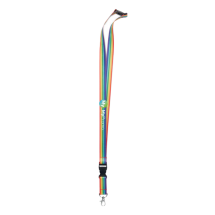 Rainbow lanyard | rPET | Metal hook