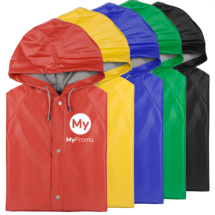 Hooded raincoat | PVC | 2 front pockets | Resistant Hooded raincoat | PVC | 2 front pockets | Resistant