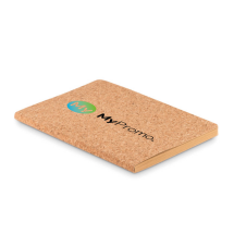 A5 notebook | 192 lined pages | Cork cover | Recycled paper | Pen loop