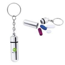 Keyring pillbox | Aluminium | Screw-on lock Keyring pillbox | Aluminium | Screw-on lock