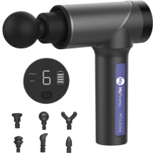 Massagepistool | Kunststof | Capaciteit 5-6 uur | Inclusief 6 koppen en een oplaadkabel