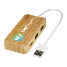 Hub USB | Bambou | Compatible avec USB-A & C | Boîte cadeau Hub USB | Bambou | Compatible avec USB-A & C | Boîte cadeau