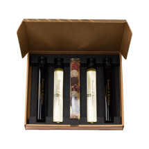 Wein- und Trüffelset | Glas | 4 x 100ml | Mit 8 Trüffeln Wein- und Trüffelset | Glas | 4 x 100ml | Mit 8 Trüffeln