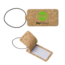 Gepäckanhänger | Kork | Mit elastischem Band | Für persönliche Daten