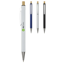 Kugelschreiber | Recyceltes Aluminium | Schwarze Tinte | Druckknopf