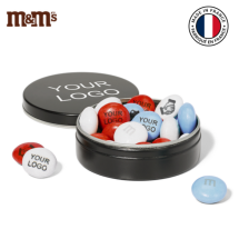 Tin | Metal | Filled with personalised M&M'S | 20g Tin | Metal | Filled with personalised M&M'S | 20g