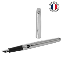 Waterman Füller | Edelstahl | Inkl. 2 Patronen | Blaue & schwarze Tinte | Hergestellt in Frankreich Waterman Füller | Edelstahl | Inkl. 2 Patronen | Blaue & schwarze Tinte | Hergestellt in Frankreich