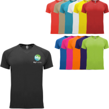 T-shirt de sport Roly | 100% polyester | Col ras du cou | Pour hommes
