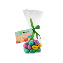 Bag of Easter eggs | Creamy chocolate | 130g | Incl ribbon & card Bag of Easter eggs | Creamy chocolate | 130g | Incl ribbon & card