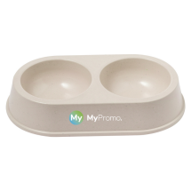 Doppelter Hundenapf | Ökologischer Bambus & ABS | 300×55×167 mm Doppelter Hundenapf | Ökologischer Bambus & ABS | 300×55×167 mm