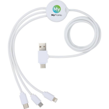 Reines 5-in-1-Ladekabel | Kunststoff | Antibakterieller Zusatz Reines 5-in-1-Ladekabel | Kunststoff | Antibakterieller Zusatz
