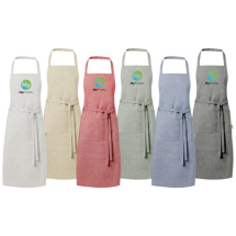 Schürze | Recycelte Baumwolle 200 g/m² & Polyester | 2 nebeneinanderliegende Taschen Schürze | Recycelte Baumwolle 200 g/m² & Polyester | 2 nebeneinanderliegende Taschen