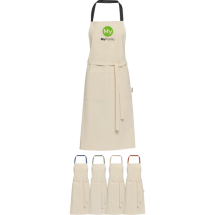 Schürze | Recycelte Baumwolle 210 g/m² | Mit Nackenschlaufe & 2 Taschen | Nachhaltig Schürze | Recycelte Baumwolle 210 g/m² | Mit Nackenschlaufe & 2 Taschen | Nachhaltig
