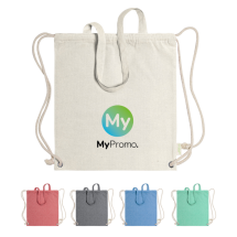 Drawstring bag | Recycled cotton 140g/mΒ² | Thick braided cords | Long handles Drawstring bag | Recycled cotton 140g/mΒ² | Thick braided cords | Long handles