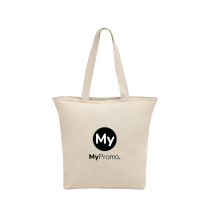 Tote bag | Baumwolle 280 g/m² | 480 x 400 x 150 mm | Griffe: 65 cm | Mit Reißverschluss & Innentasche