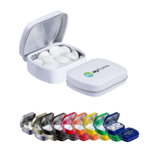 Dose mit Pfefferminzbonbons | Metall | 9g | Mit vollfarbigem Aufkleber Dose mit Pfefferminzbonbons | Metall | 9g | Mit vollfarbigem Aufkleber