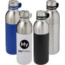 Thermo-Sportflasche | Edelstahl | 590 ml | Silikon-Handlingschlaufe Thermo-Sportflasche | Edelstahl | 590 ml | Silikon-Handlingschlaufe
