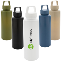 Wasserflasche | Recyceltes PP und Silikon | 500 ml | Mit Schraubverschluss oben und Griff Wasserflasche | Recyceltes PP und Silikon | 500 ml | Mit Schraubverschluss oben und Griff