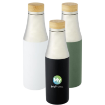 Gourde isotherme | Acier inoxydable | 540 ml | Avec couvercle en bambou Gourde isotherme | Acier inoxydable | 540 ml | Avec couvercle en bambou