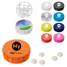 Mini click tin peppermint box | Metal | β 45mm | 3g | Made in Netherlands Mini click tin peppermint box | Metal | β 45mm | 3g | Made in Netherlands