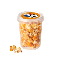 Popcorn-emmer | Plastic | Zoete sinaasappelpopcorn | 30 g | Gemaakt in Nederland