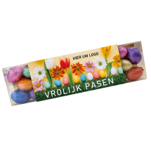 Schachtel mit Ostereiern | Belgische Milchschokolade | 23 Stück | 180 g | Mit Banderole Schachtel mit Ostereiern | Belgische Milchschokolade | 23 Stück | 180 g | Mit Banderole