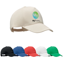 Baseball cap 5 panelen | Biologisch katoen 250gr/m² | Duurzaam