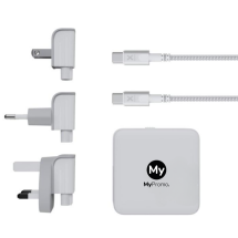 Travel charger | Recycled ABS  | 100W  | EU, UK, and US options & cable Travel charger | Recycled ABS  | 100W  | EU, UK, and US options & cable
