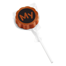 Schokoladenlutscher | Belgische Milchschokolade | Logo direkt auf dem Lutscher Schokoladenlutscher | Belgische Milchschokolade | Logo direkt auf dem Lutscher