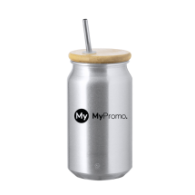 Cup with straw | Recycled aluminium & bamboo | 430ml | Eco Cup with straw | Recycled aluminium & bamboo | 430ml | Eco