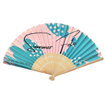 Fan | Bamboo & Paper | All-over printing | 21x38cm when opened | Fully customised Fan | Bamboo & Paper | All-over printing | 21x38cm when opened | Fully customised