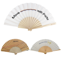 Waaier | Hout | Groot logo | 23x42cm wanneer geopend Waaier | Hout | Groot logo | 23x42cm wanneer geopend