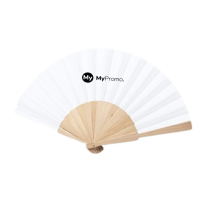 Waaier | Hout & rPET | Bedrukking op de stof | 42,5 x 23 cm | Duurzaam Waaier | Hout & rPET | Bedrukking op de stof | 42,5 x 23 cm | Duurzaam