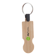 Sleutelhanger met winkelwagenmuntje | Bamboo |Eco Sleutelhanger met winkelwagenmuntje | Bamboo |Eco