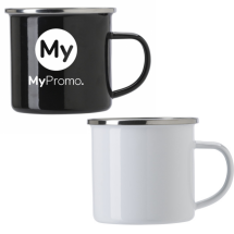 Mok | Email | 350 ml | Roestvrij stalen rand Mok | Email | 350 ml | Roestvrij stalen rand