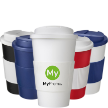 Dubbelwandig geïsoleerde beker | 350 ml | Siliconen handvat