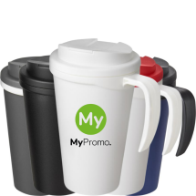 Dubbelwandig geïsoleerde mok | Plastic | 350ml | Met handvat |  Made in the UK