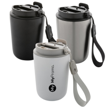 Thermosbeker | Gerecycled roestvrij staal | 380ml | Met keycord