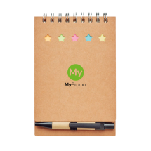 A6 notepad with sticky notes | Cardboard | With pen | Sustainable A6 notepad with sticky notes | Cardboard | With pen | Sustainable