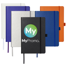 Carnet A5 | Papier effet cuir | 96 feuilles lignées couleur crème | Porte-stylo