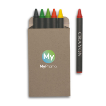 Set of wax crayons | Natural carton box | 6 crayons Set of wax crayons | Natural carton box | 6 crayons